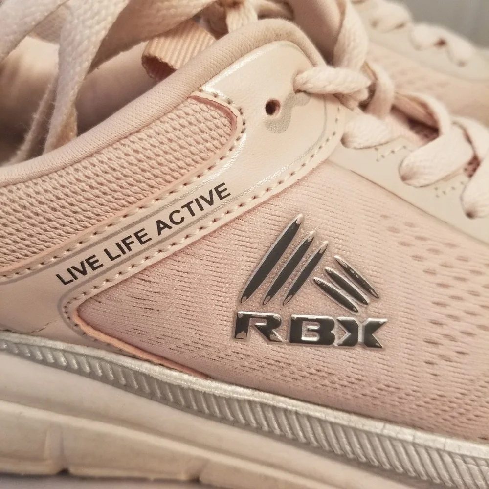 RBX Live Life Active Womens Light Pink Mesh Athletic Running Shoes Sneakers  7.5